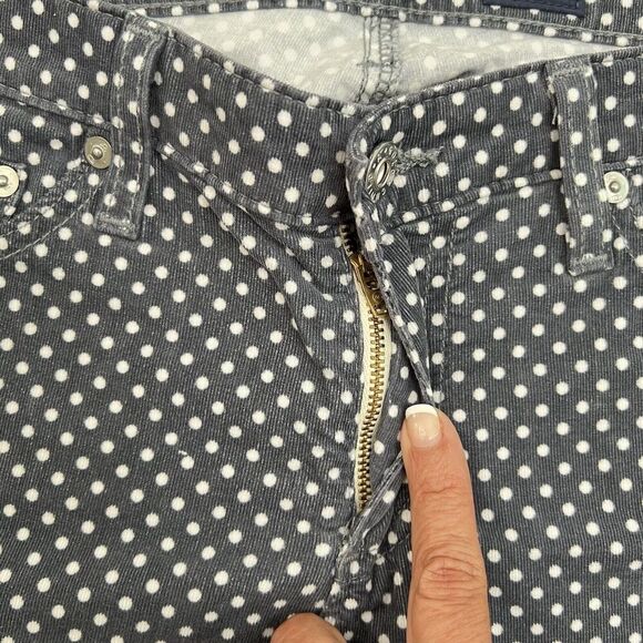 Adriano Goldschmied Jeans Women 28R Stevie Ankle Slim Straight Gray Pin Dot - Picture 4 of 13